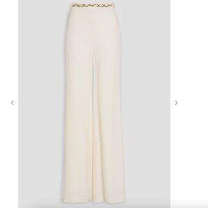 ZIMMERMANN Embellished crepe flared pants Ivory
